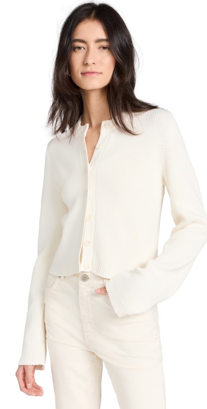 Laigne Rib Cardigan Cream