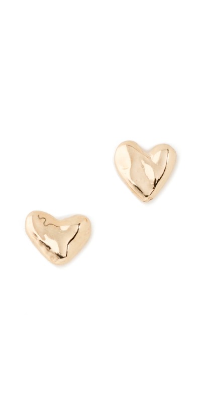 Fie Isolde 14k Heart Stud Mini Earrings Gold