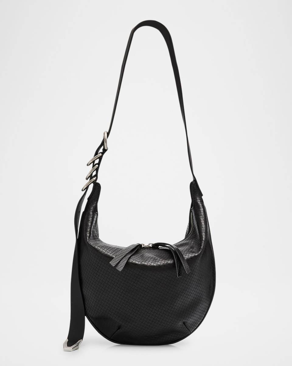 Spire Mini Snake-Embossed Leather Hobo Bag