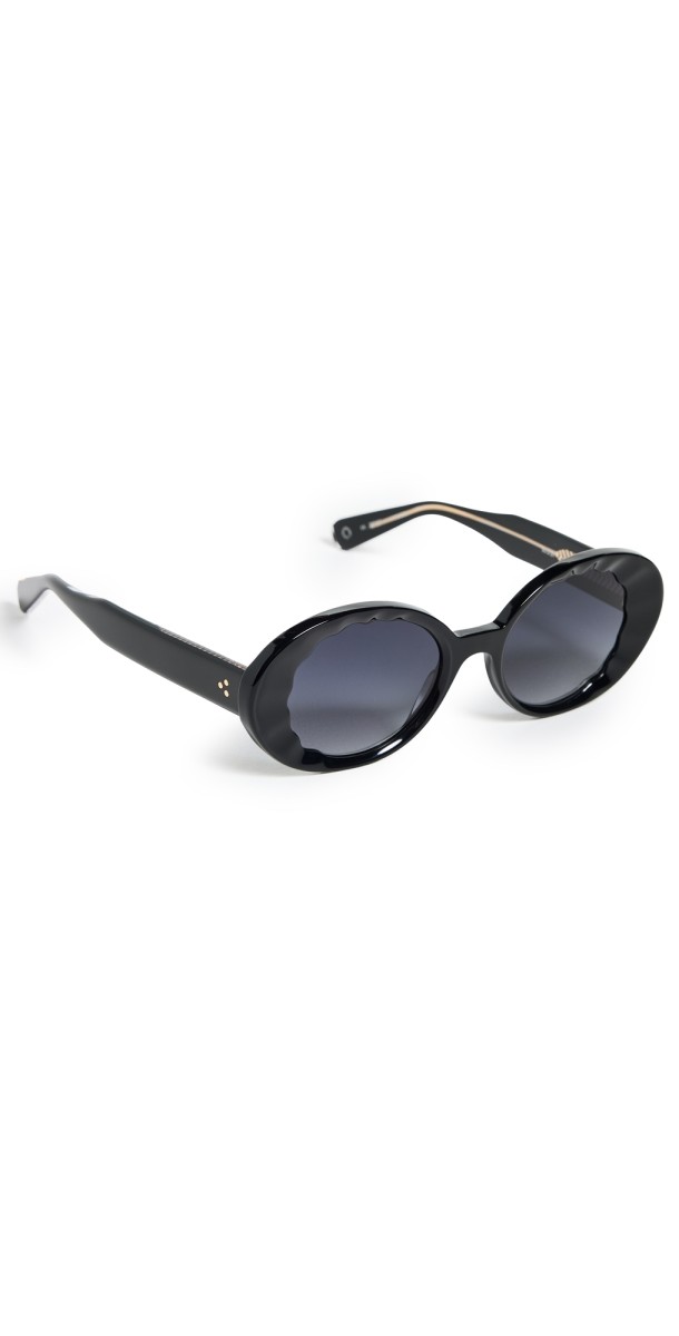 Krewe Alixe Sunglasses Black + Black and Crystal