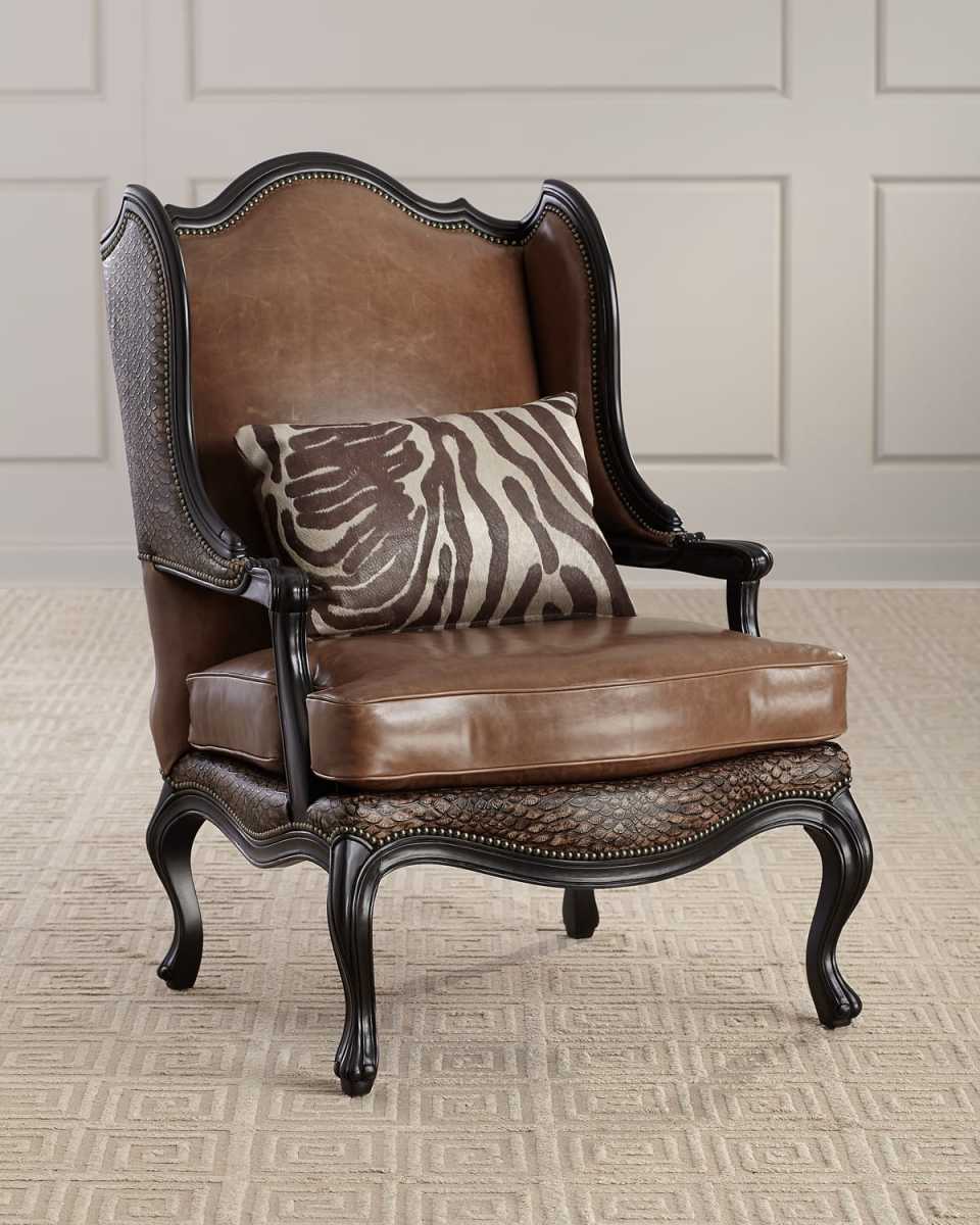 Lettsworth Leather Wing Chair