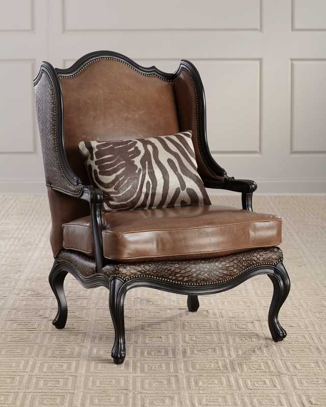 Lettsworth Leather Wing Chair