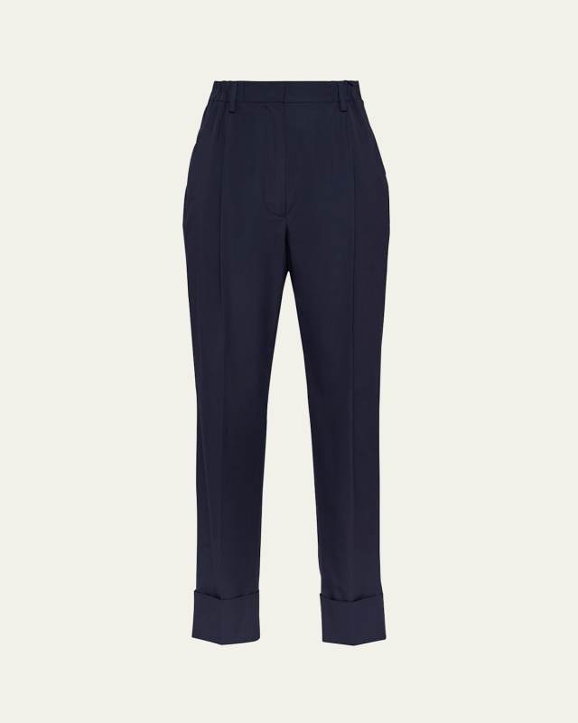 Cuffed Poplin Pants