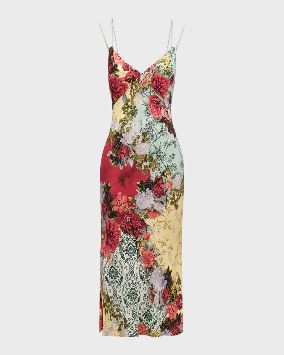 Kiro Floral V-Neck Slip Dress