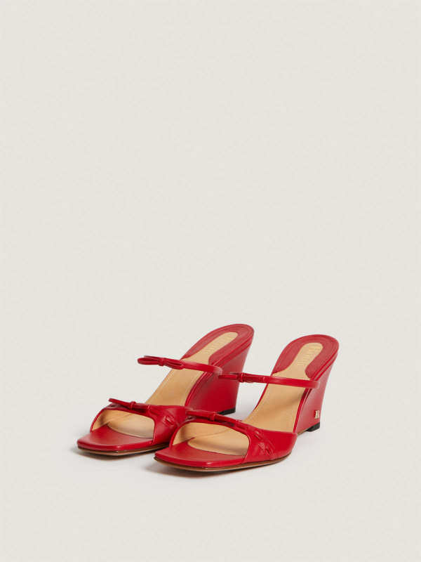 Rouje EVE DOUBLE STRAP WEDGE MULES