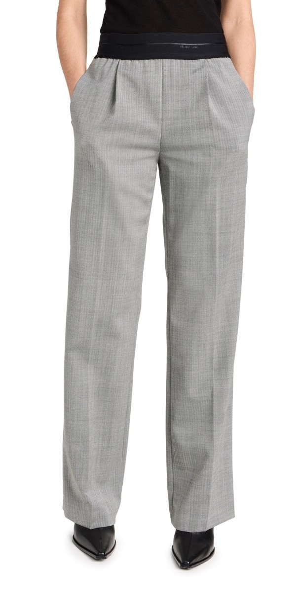 Helmut Lang Pull On Suit Pants Black/White Multi