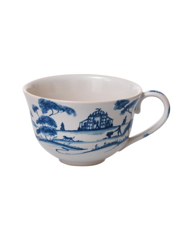 Country Estate Teacup - Delft Blue
