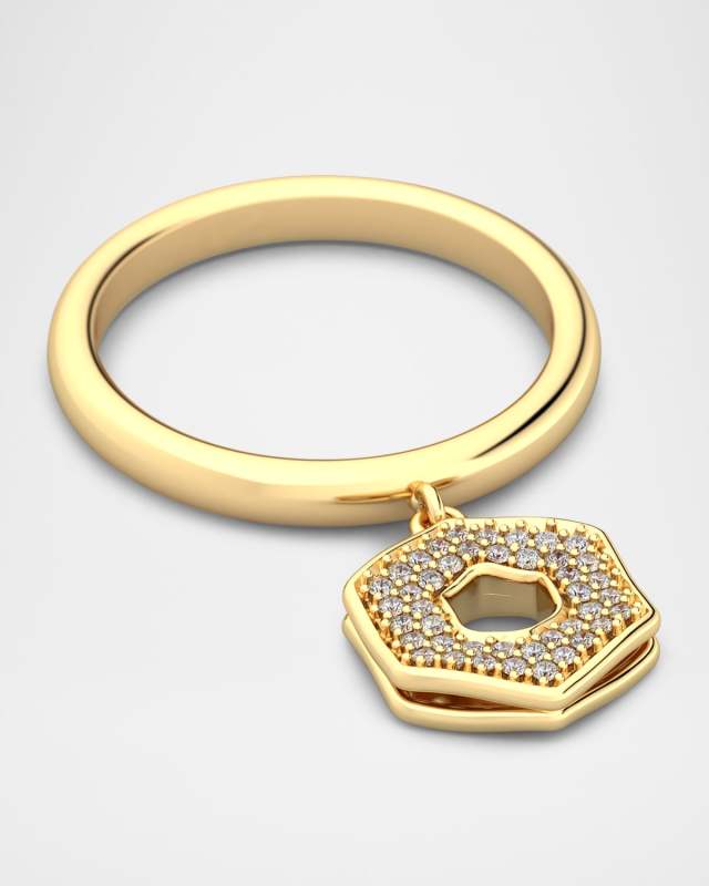 Eclipse Charm Ring with Diamonds
