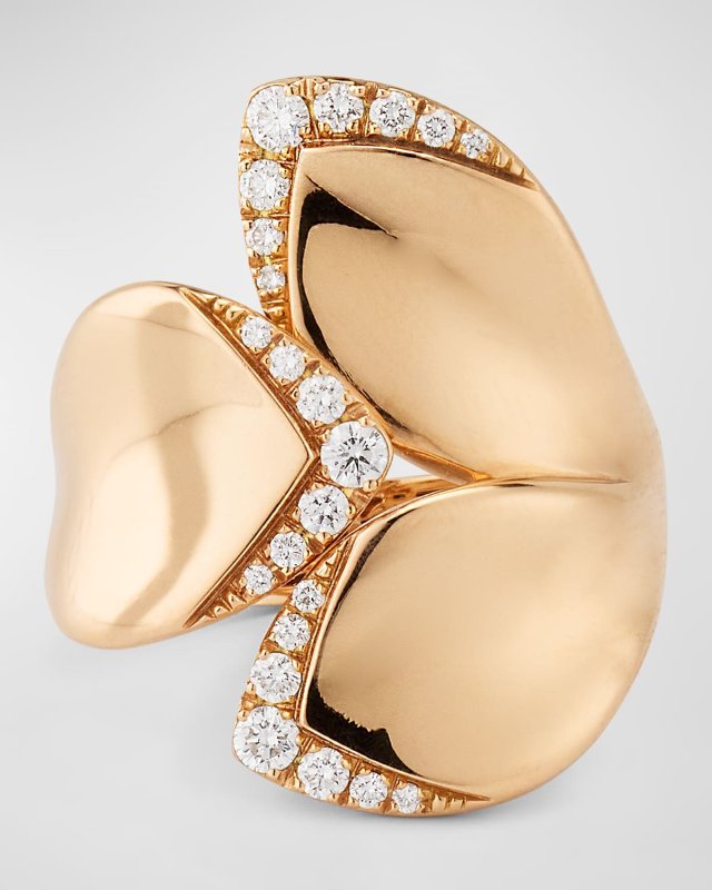 18k Rose Gold Wrapped Ring, Size 6.5