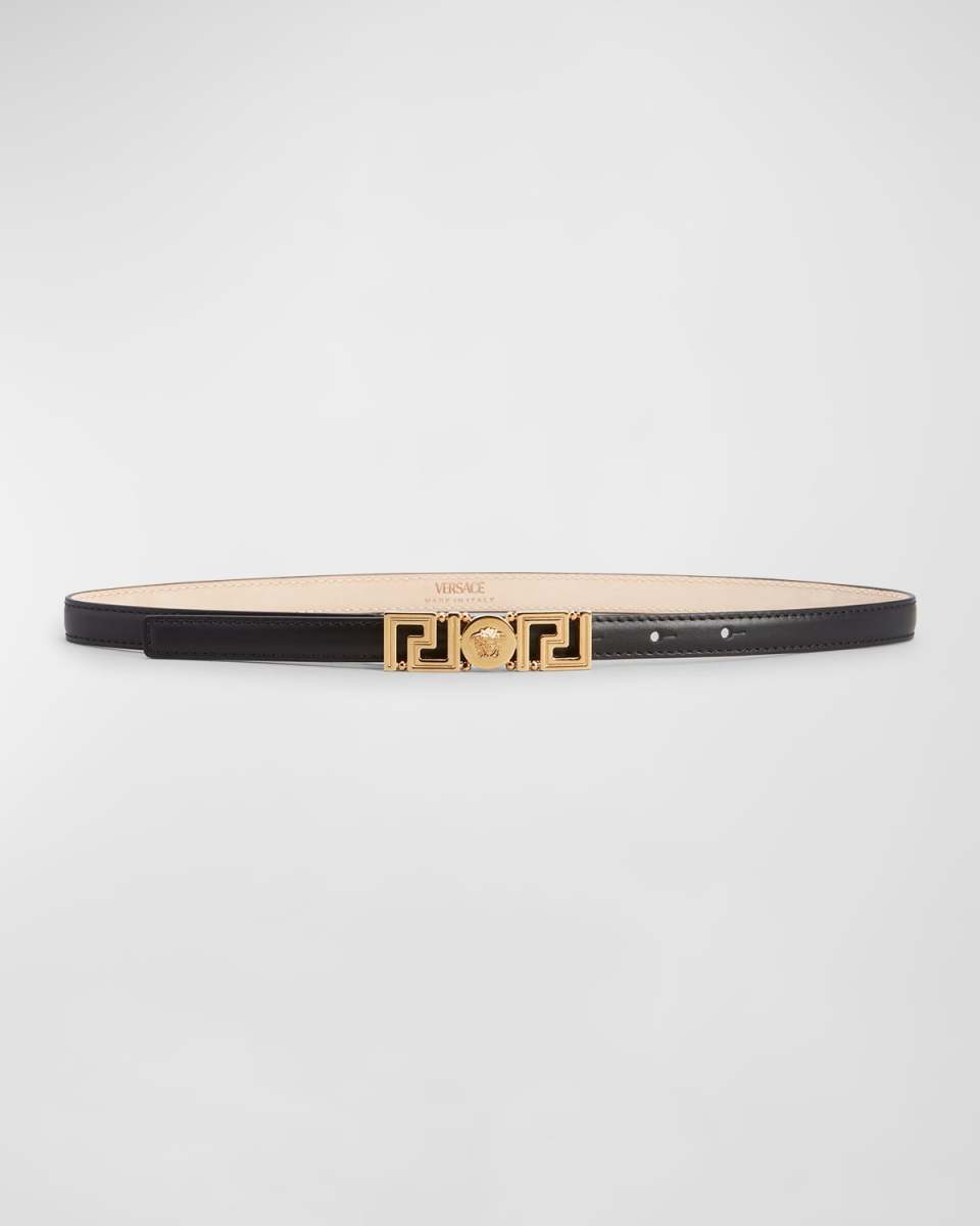 Greca-Medusa Leather Belt