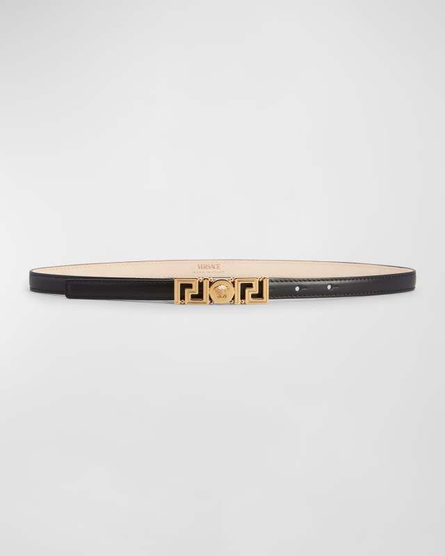Greca-Medusa Leather Belt