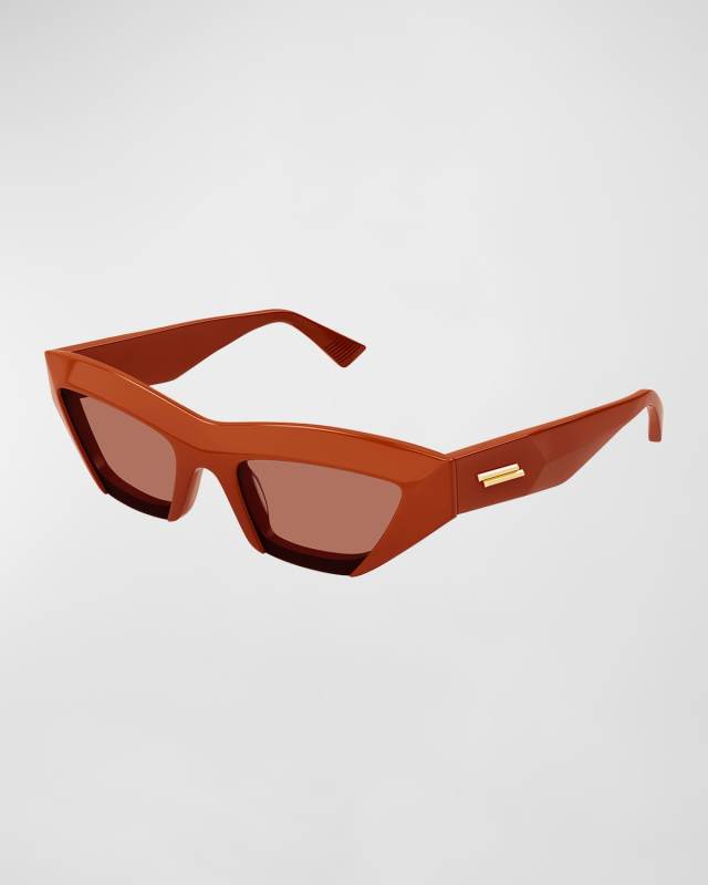 Raised Logo Acetate Cat-Eye Sunglasses