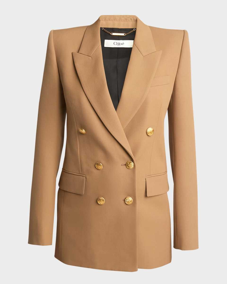 Grain De Poudre Wool Blazer Jacket