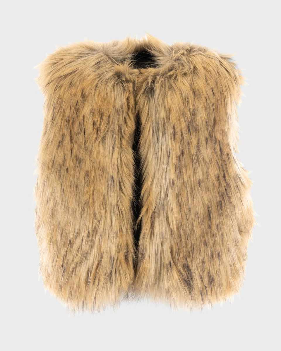Kid's Fashion Faux Fur Vest, Size XXS-L