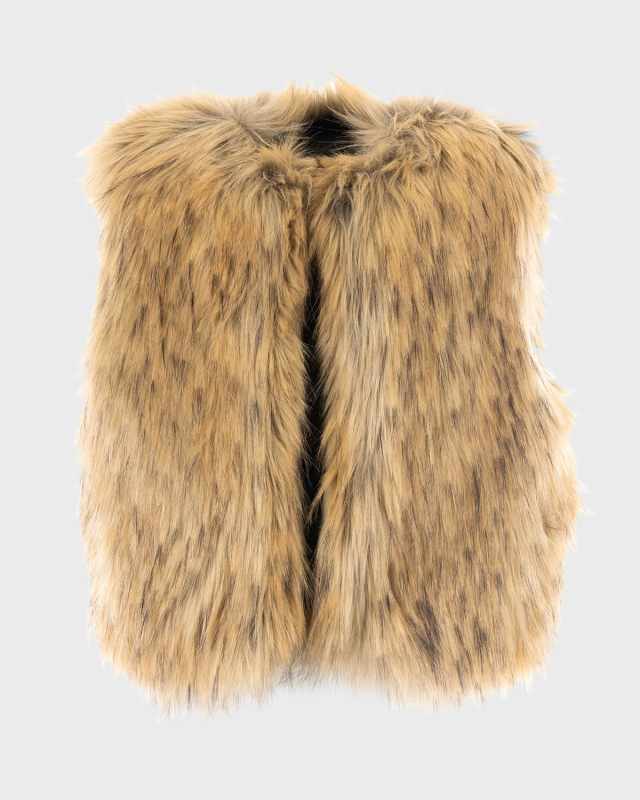 Kid's Fashion Faux Fur Vest, Size XXS-L