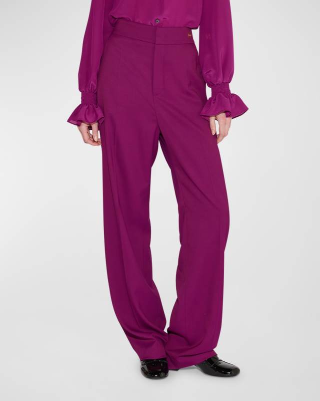 Sydney Wide-Leg Crepe Pants