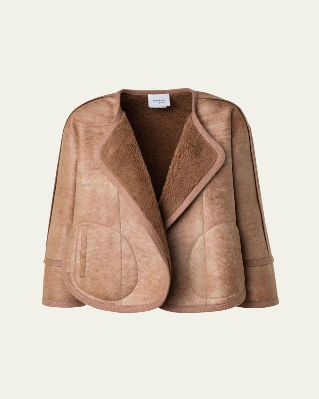 Reversible Lamb Shearling Short Jacket