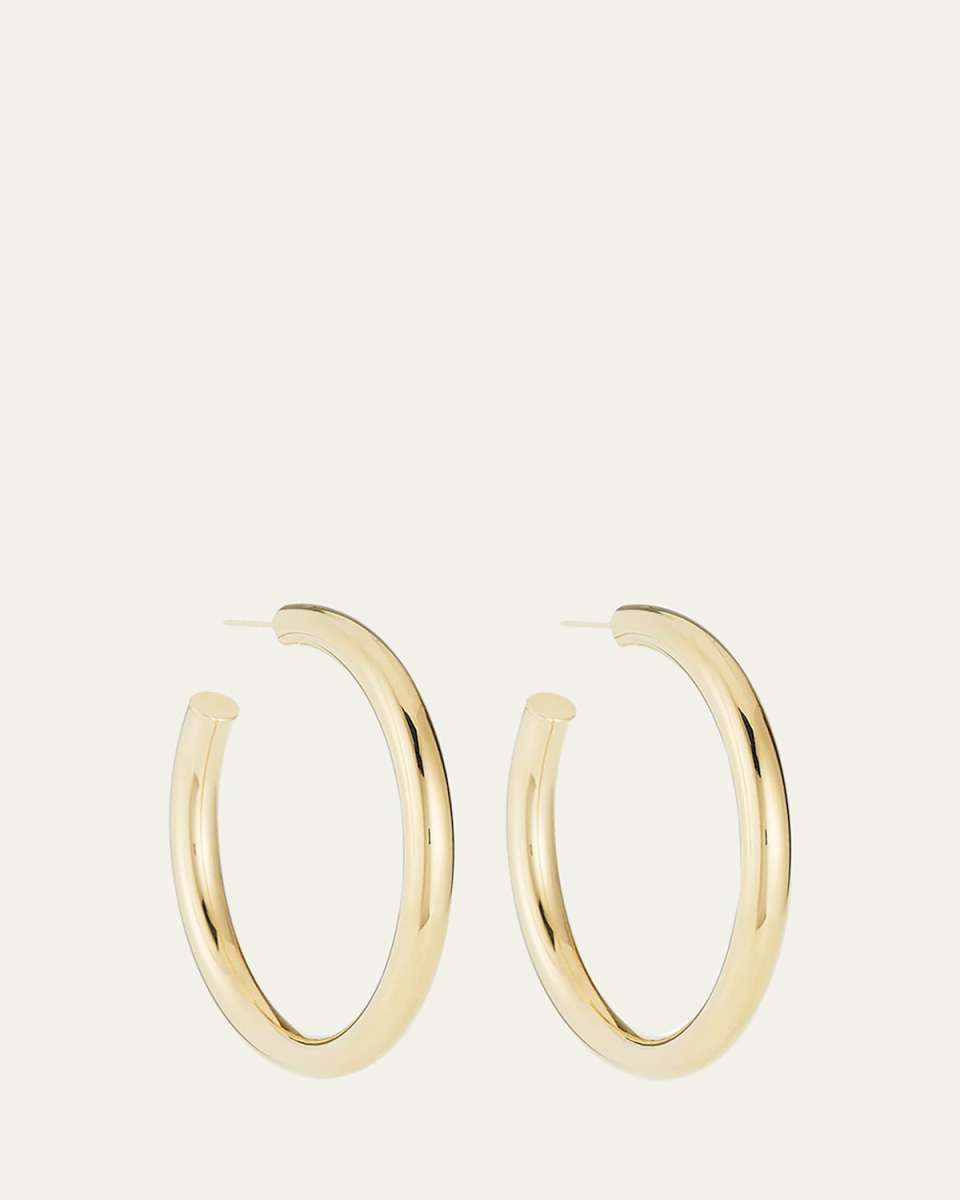 Lou Medium Thick Hoop Earrings, 2"