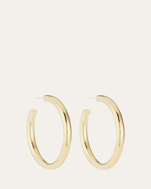 Lou Medium Thick Hoop Earrings, 2"