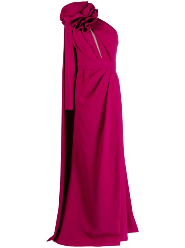 Cady flower-detailing dress