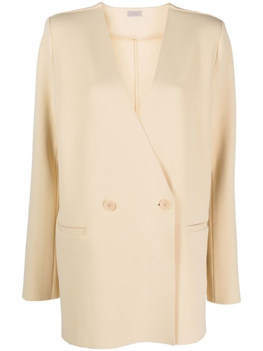 buttoned double-breasted blazer