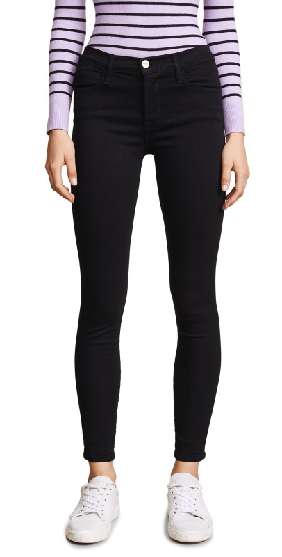 FRAME Le High Skinny Jeans Film Noir