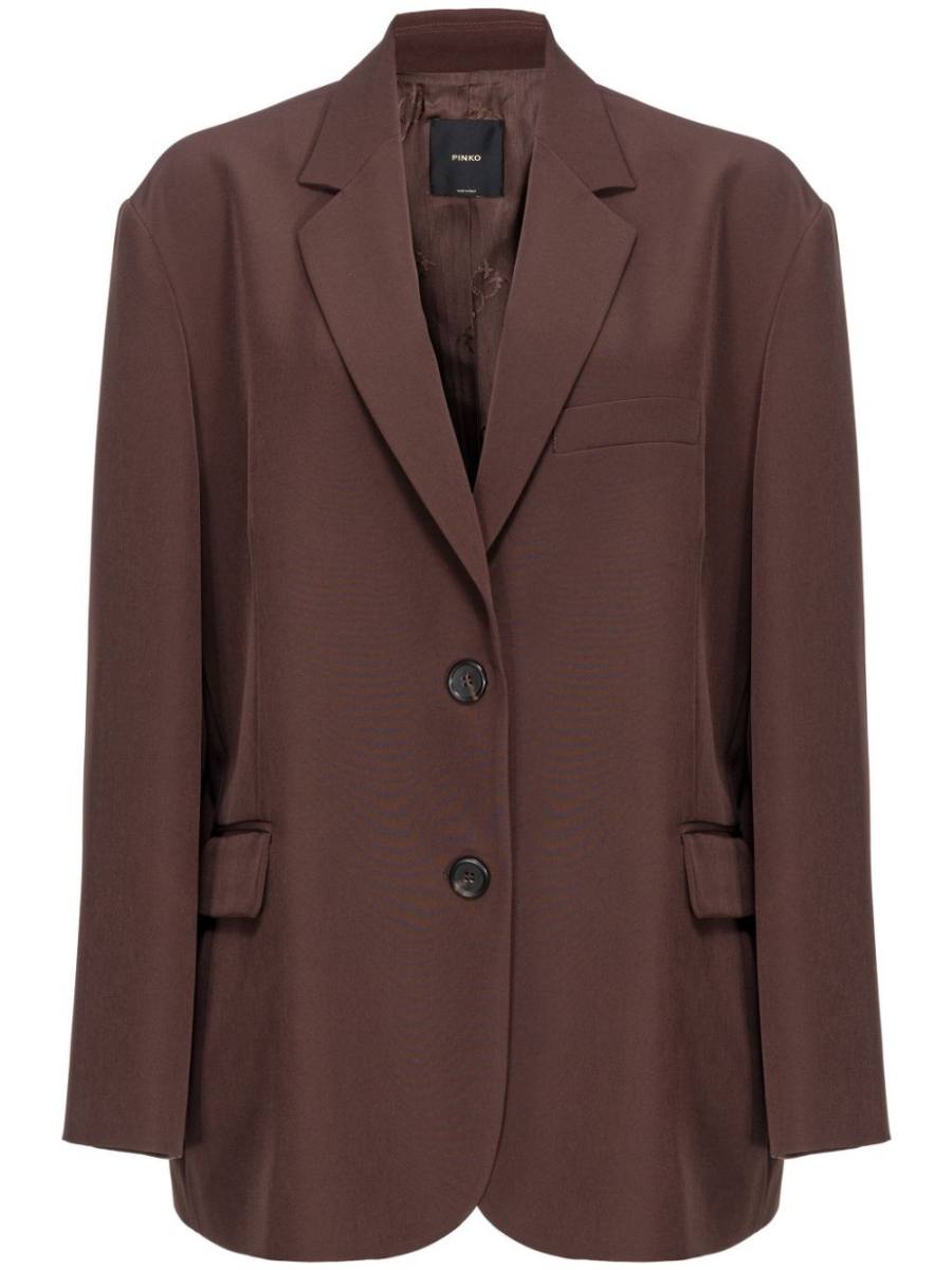 notched-lapel single-breasted blazer