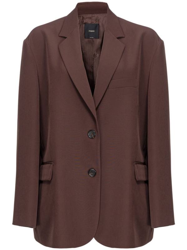 notched-lapel single-breasted blazer