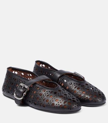 ALAIA Vienne leather ballet flats