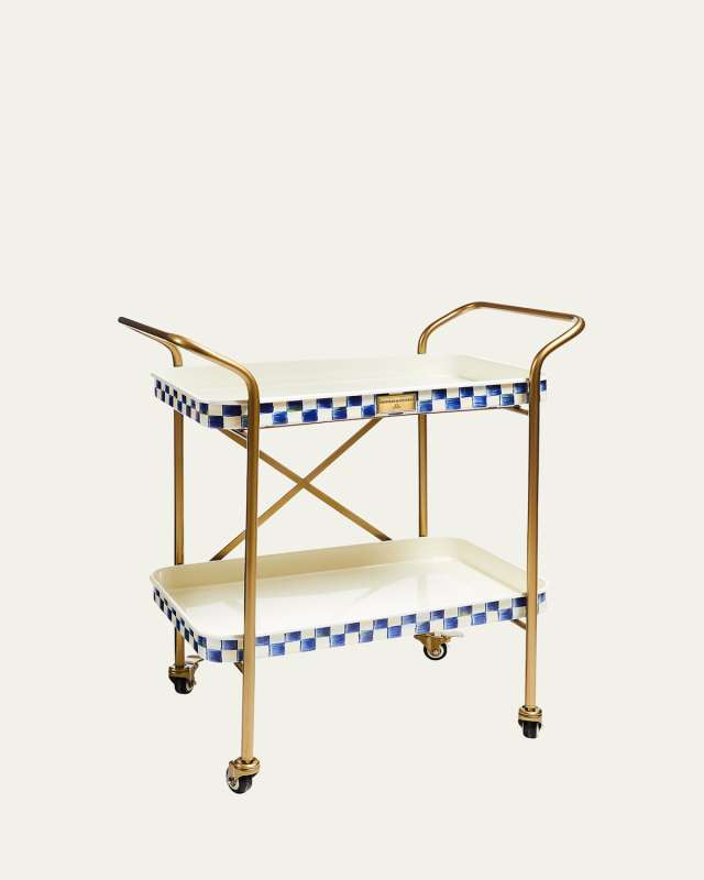 Royal Check 2-Tier Kitchen Cart