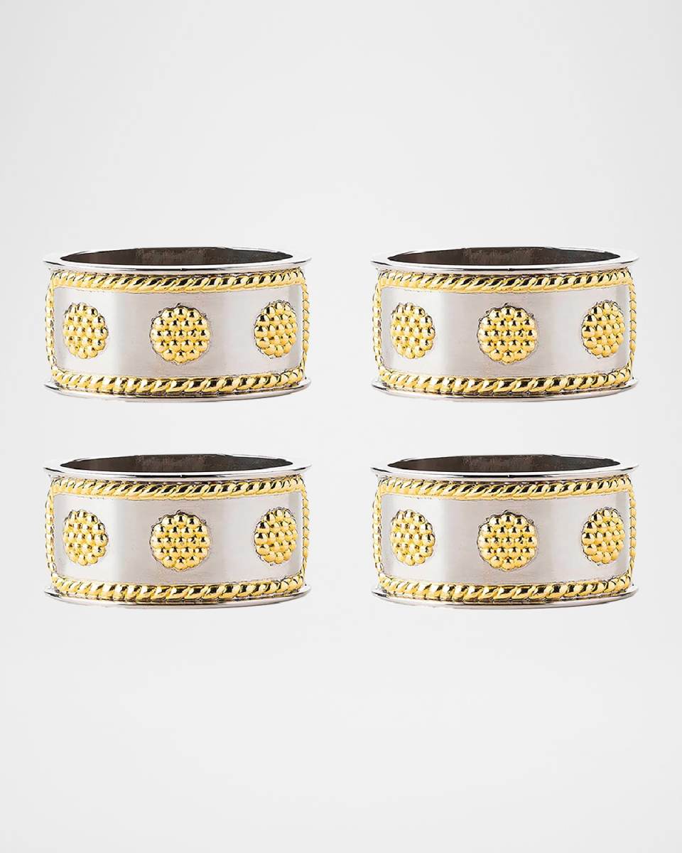Berry & Thread Silver/Gold Napkin Ring, Set of 4