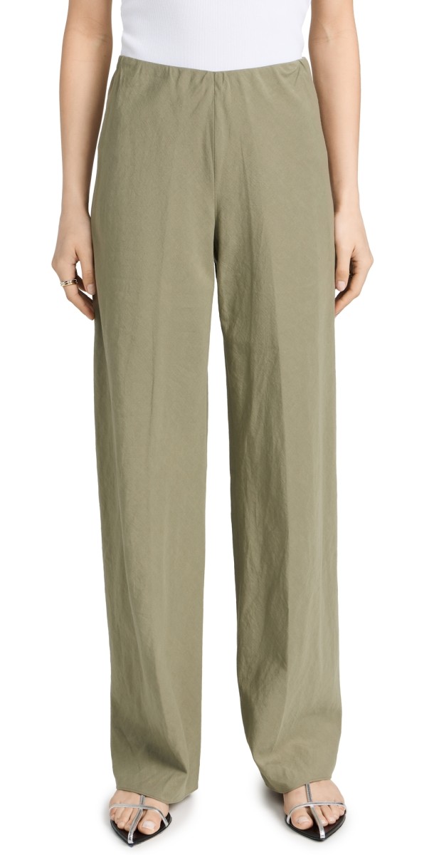 Vince High Waist Cotton Bias Pants Artichoke