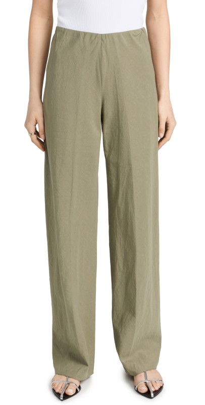 Vince High Waist Cotton Bias Pants Artichoke