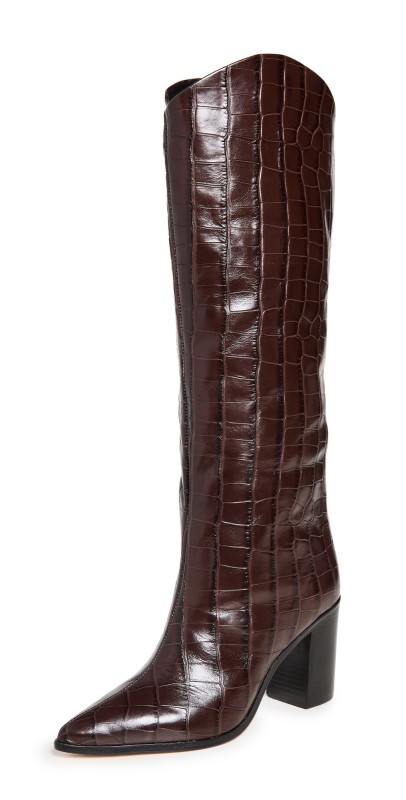 Schutz Maryana Block Boots Dark Chocolate