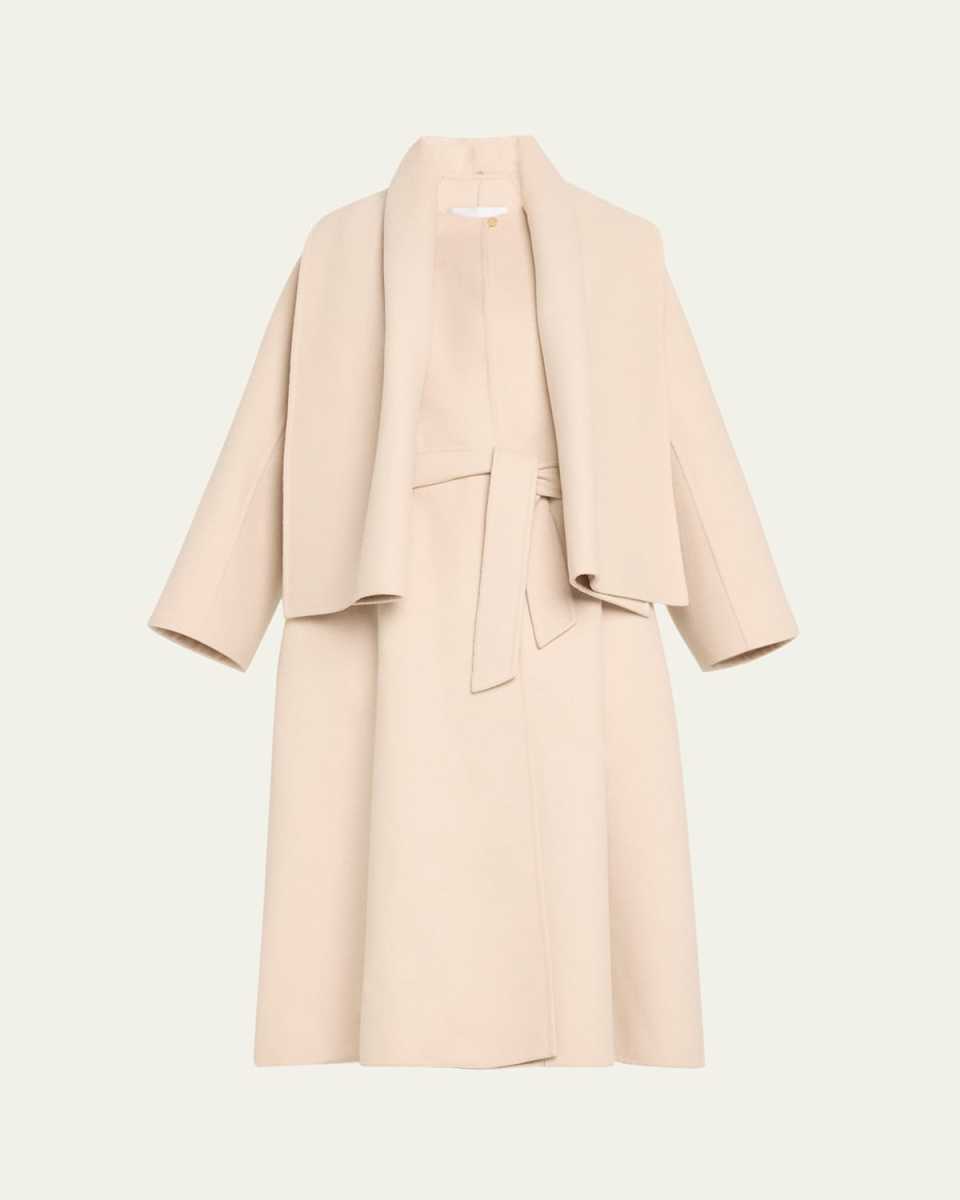 Con Pepaia Wool Cashmere Belted Coat