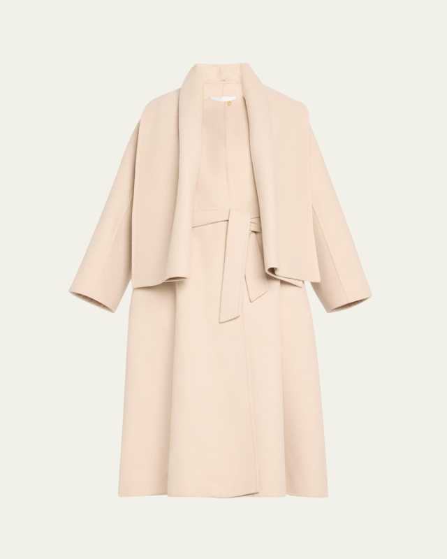 Con Pepaia Wool Cashmere Belted Coat