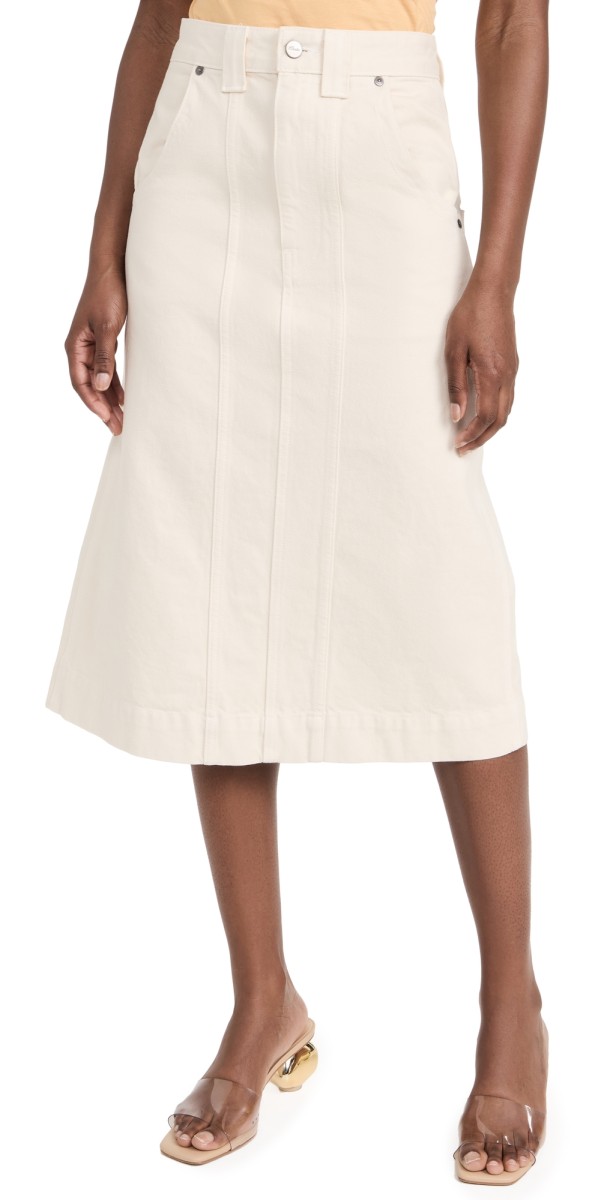 Khaite Caroline Skirt Ivory Rigid