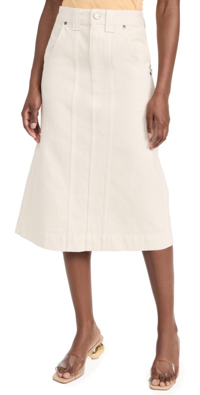 Khaite Caroline Skirt Ivory Rigid