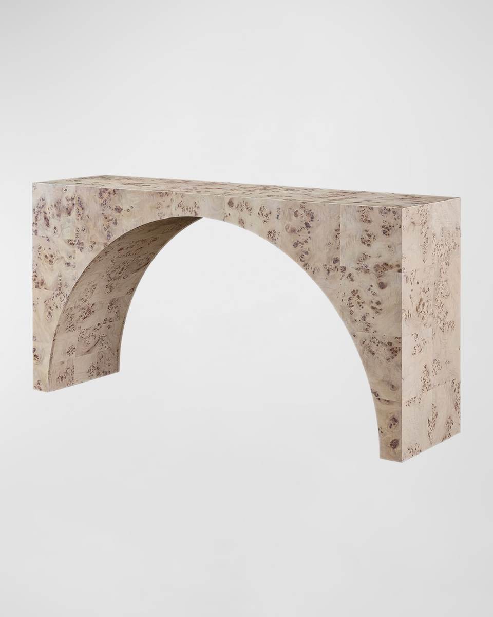 Arc Burl Console Table