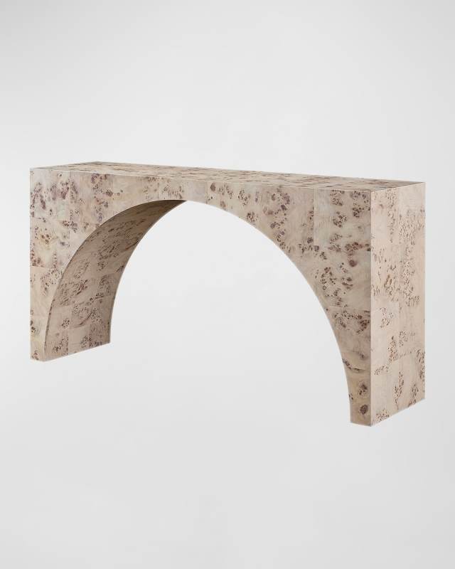 Arc Burl Console Table