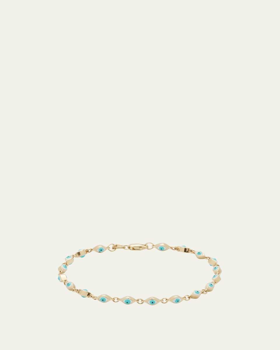 Mini Enamel Evil Eye Eternity Bracelet