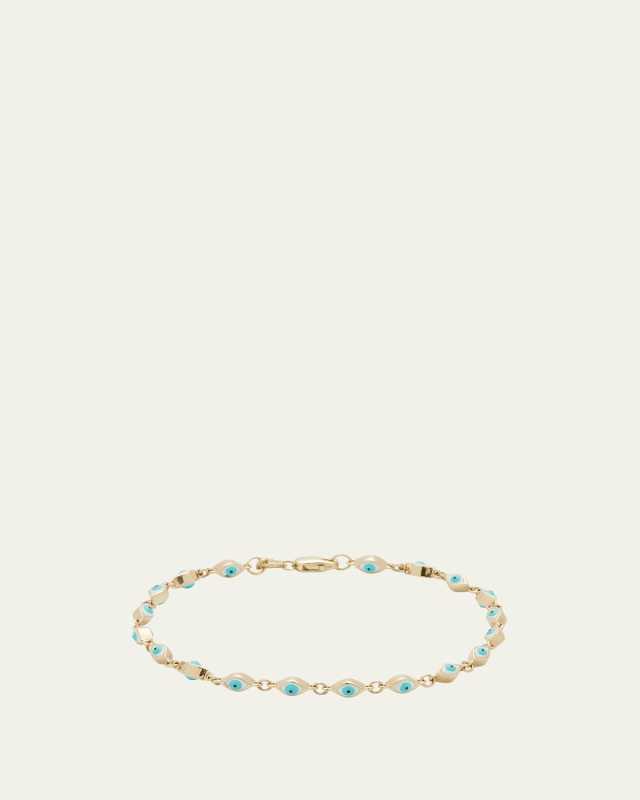 Mini Enamel Evil Eye Eternity Bracelet