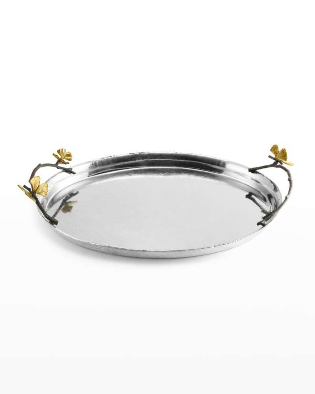 Butterfly Ginkgo Oval Tray