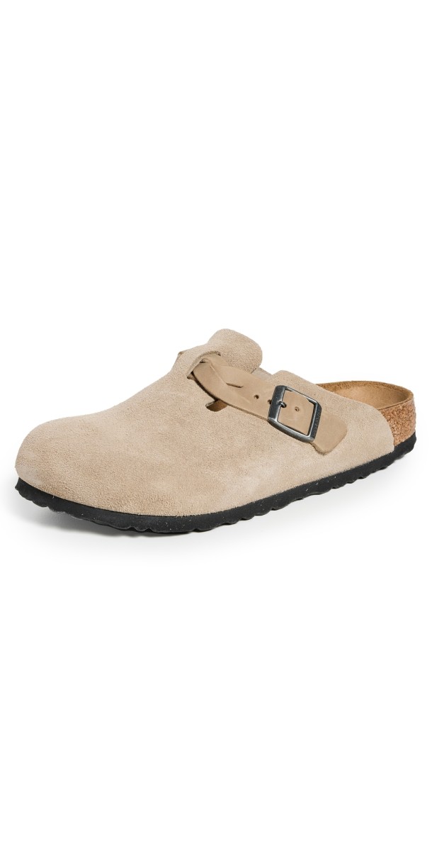 Birkenstock Boston Braid Clogs Taupe