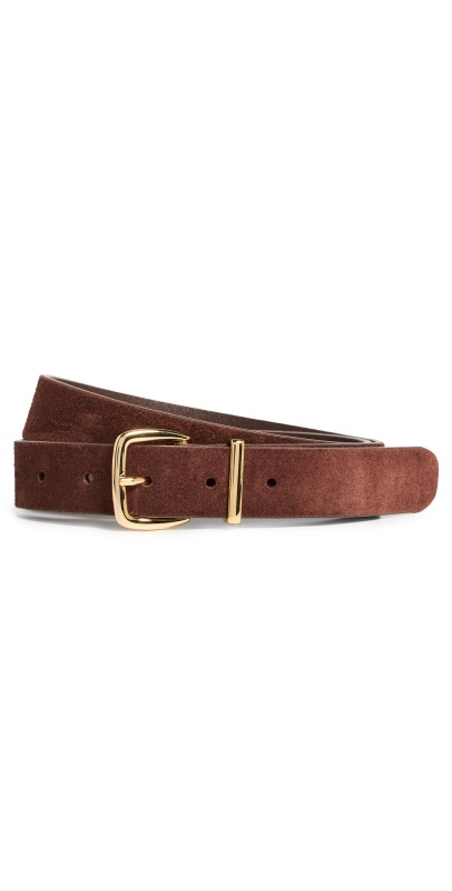 Madewell The Essential Suede Belt Chocolate Raisin