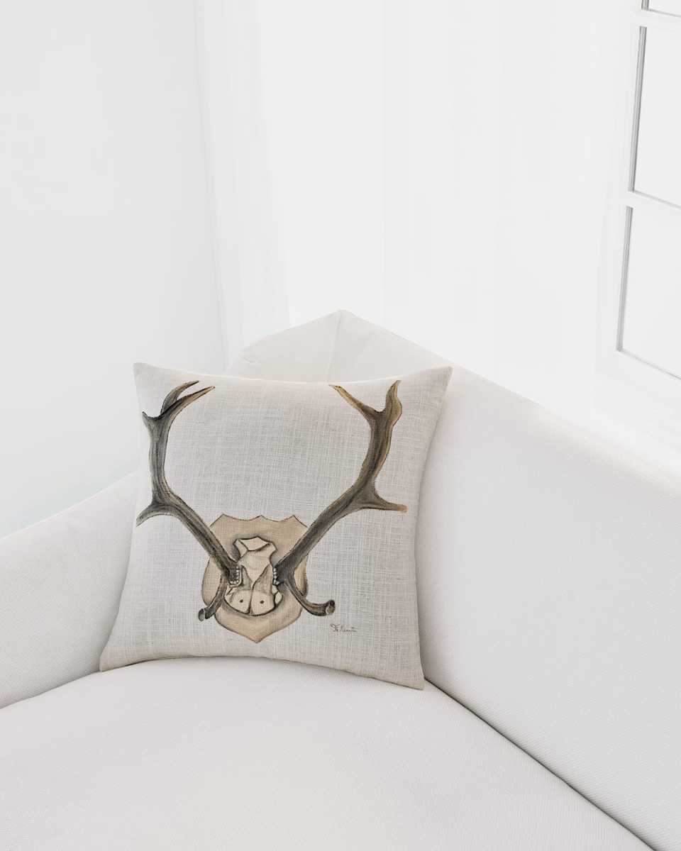 Lodge Handpainted Decorative Pillow
