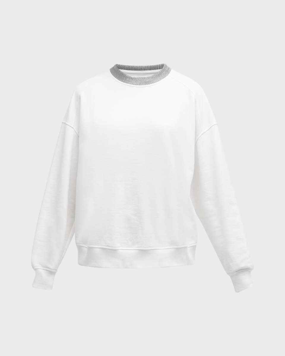 Monili Crewneck Cotton Felpa Sweatshirt