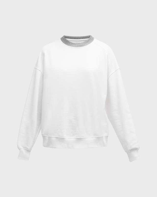 Monili Crewneck Cotton Felpa Sweatshirt