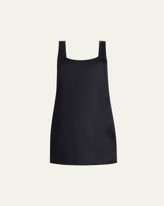 Pranta Backless Mini Silk Dress