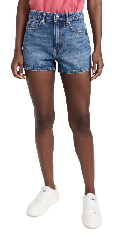 Alexander Wang Shorty Shorts 5 Pocket Vintage Medium Indigo